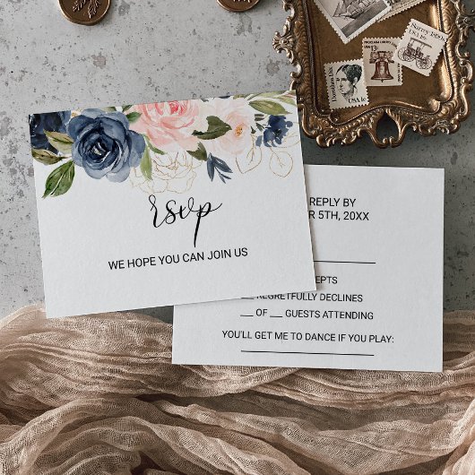 Exquisite Fall Floral Song Anfrage RSVP Karte