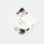 Exquisite Fall Floral Wedding Napkin Serviette (Ecke)