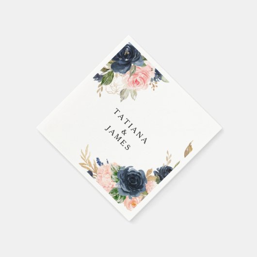Exquisite Fall Floral Wedding Napkin Serviette (Ecke)