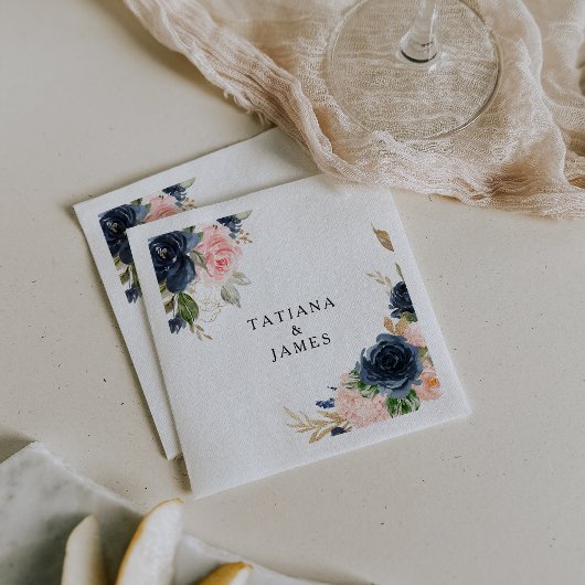 Exquisite Fall Floral Wedding Napkin Serviette