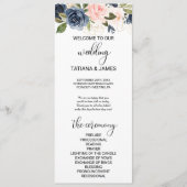 Exquisite Fall Floral Wedding Programm (Vorderseite)