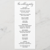 Exquisite Fall Floral Wedding Programm (Rückseite)