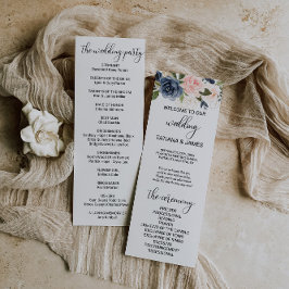Exquisite Fall Floral Wedding Programm