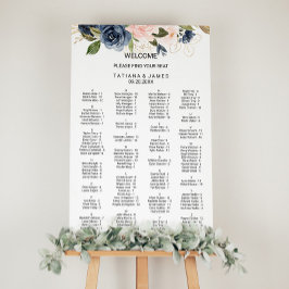 Exquisite fallflorale Alphabetisierungsdiagramme Poster