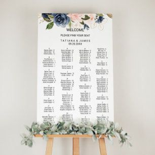Exquisite fallflorale Alphabetisierungsdiagramme Poster