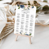 Exquisite fallflorale Alphabetisierungsdiagramme Poster