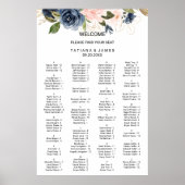 Exquisite fallflorale Alphabetisierungsdiagramme Poster (Vorne)