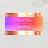 Exquisite Farben mit Rose Gold Borders Glamour Visitenkarte (Rückseite)