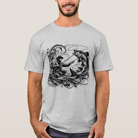 Exquisite Fliegenfischerei T-Shirt (Vorderseite)