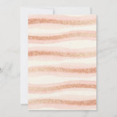 Exquisite Floral Glitter Cross Romantic Rose Gold Einladung (Rückseite)