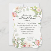 Exquisite Foliage Silver Sage Wilde Rose Wasserfar Einladung (Vorderseite)