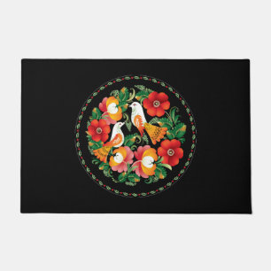 Exquisite Folk Art Birds Blume Schöne Dekoration Fußmatte