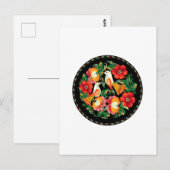 Exquisite Folk Art Birds Blume Schöne Dekoration Postkarte (Vorne/Hinten)