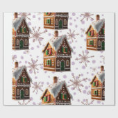 Exquisite Gingerbrot House Holiday Wrapping Paper Geschenkpapier (Flach)