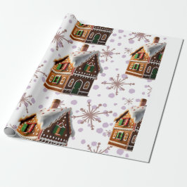 Exquisite Gingerbrot House Holiday Wrapping Paper Geschenkpapier