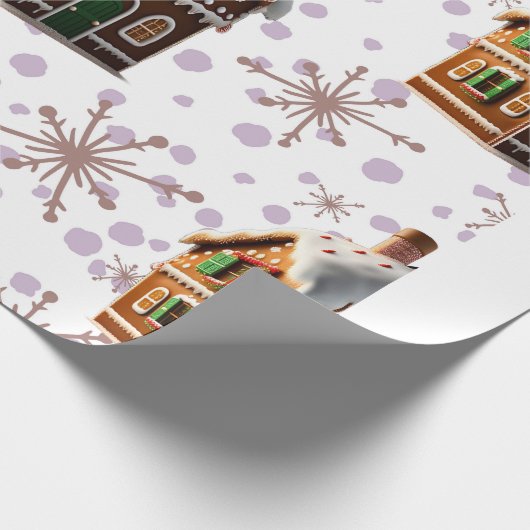 Exquisite Gingerbrot House Holiday Wrapping Paper Geschenkpapier (Ecke)