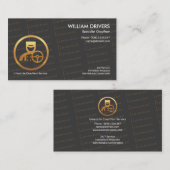Exquisite Gold-Aufnahme Textur Chauffeur Visitenkarte (Vorne/Hinten)