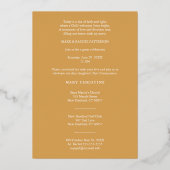 Exquisite Gold Botanical Frame First Communion Folieneinladung (Rückseite)