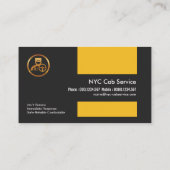 Exquisite Gold Chauffeur Logos Gelbe Taxis Visitenkarte (Rückseite)