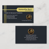 Exquisite Gold Crisscross Lines CEO Visitenkarte (Vorne/Hinten)