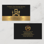 Exquisite Gold Elegante Koch Visitenkarte (Vorne/Hinten)