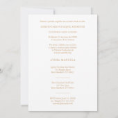 Exquisite Gold Floral Botanical Frame Communion Einladung (Rückseite)