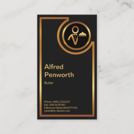 Exquisite Gold Frame Moderne Butler Services Visitenkarte