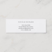 Exquisite Gold Lines Slate Mini Visitenkarte (Rückseite)