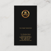 Exquisite Gold Picture Frame Modern Chauffeur Visitenkarte (Rückseite)