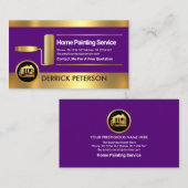 Exquisite Gold Streifen Roller Paint Brush Malerei Visitenkarte (Vorne/Hinten)