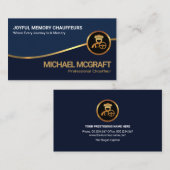 Exquisite Gold Wave Blue Layers Chauffeur Fahrer Visitenkarte (Vorne/Hinten)