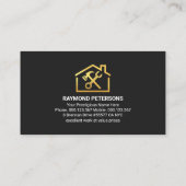 Exquisite Gold Zuhause Paint Spritzer Visitenkarte (Rückseite)