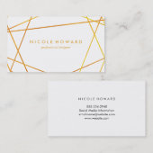Exquisite Goldlinien Visitenkarte (Vorne/Hinten)