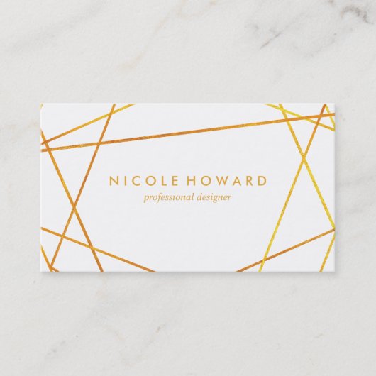 Exquisite Goldlinien Visitenkarte (Vorderseite)