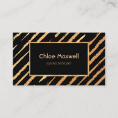 Exquisite Goldstreifen Minimalistisch Visitenkarte (Vorderseite)