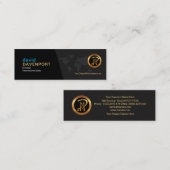 Exquisite Gray Elegance Global International Sales Mini Visitenkarte (Vorne/Hinten)