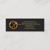 Exquisite Gray Elegance Global International Sales Mini Visitenkarte (Rückseite)