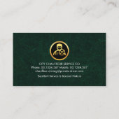 Exquisite grüne Marmortextur Chauffeur Visitenkarte (Rückseite)