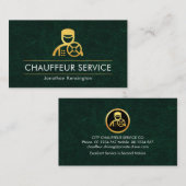 Exquisite grüne Marmortextur Chauffeur Visitenkarte (Vorne/Hinten)