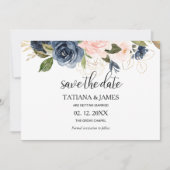 Exquisite Herbstblumenhochzeit Sichern Sie das Dat Einladung (Vorderseite)