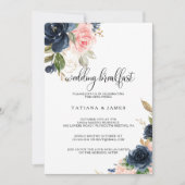 Exquisite Herbstflorale Hochzeitsfrühstück Einladung (Vorderseite)