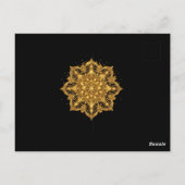 Exquisite High Resolution, Black And Gold Wedding Postkarte (Rückseite)