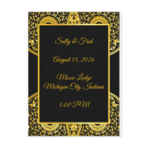 Exquisite High Resolution, Black And Gold Wedding