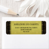 Exquisite Hochzeit | Golden Overlay auf Damask (Insitu)