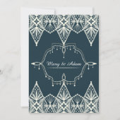 Exquisite Hochzeitskunst im Déco Stil Einladung zu (Vorderseite)