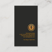 Exquisite Imitate Gold Feather Pen Creative Writer Visitenkarte (Rückseite)