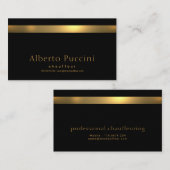 Exquisite Imitate Gold Stripe Retro Style Chauffeu Visitenkarte (Vorne/Hinten)