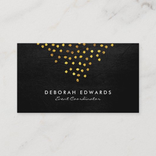 Exquisite Imitate Leather Golden Speck Visitenkarte (Vorderseite)