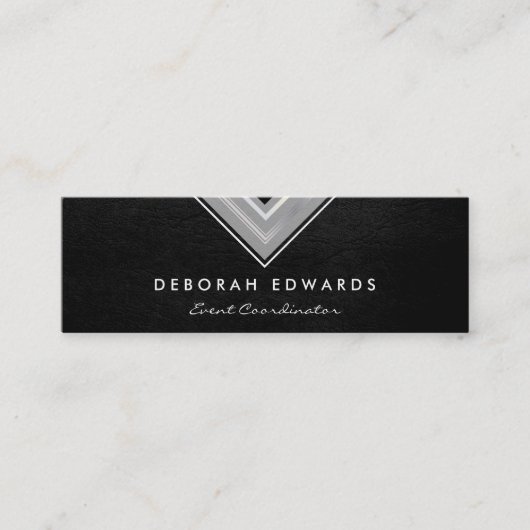 Exquisite Imitate Leder Geometric Mini Visitenkarte (Vorderseite)