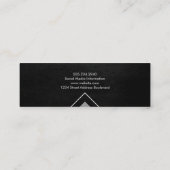 Exquisite Imitate Leder Geometric Mini Visitenkarte (Rückseite)